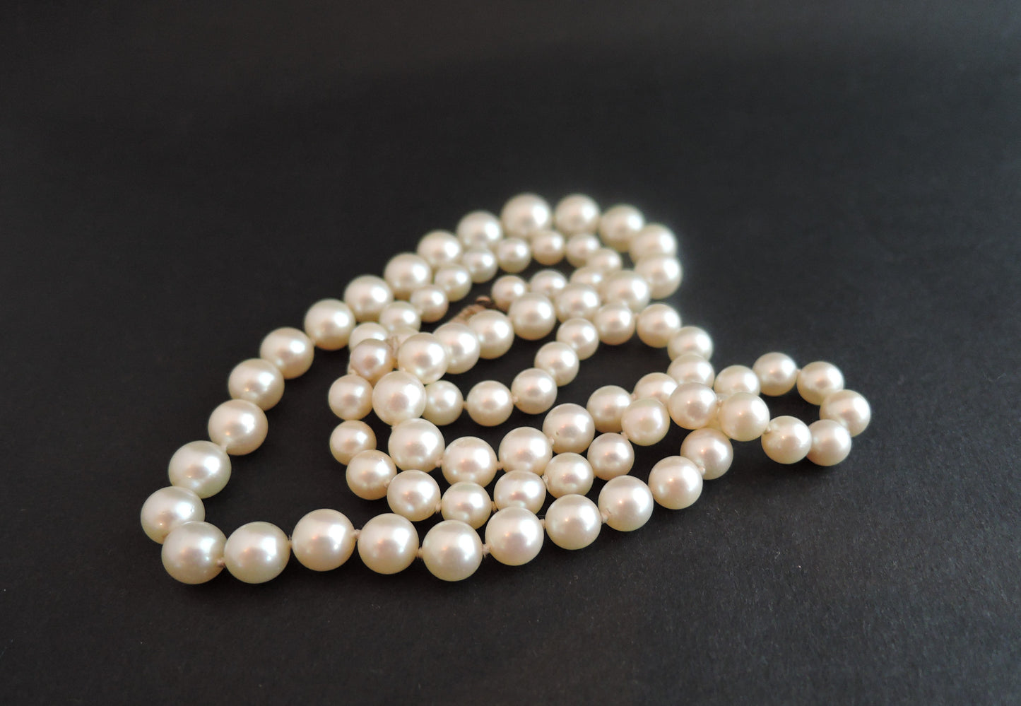 Collier De Perles De Culture, Fermoir Or Jaune 18 Carats