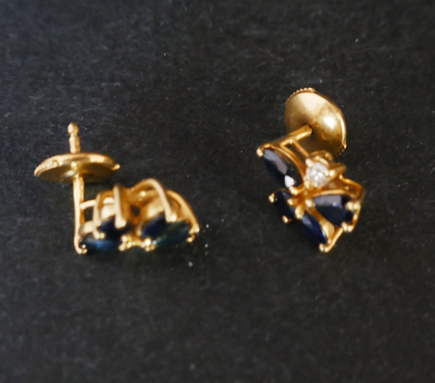Boucles d'Oreilles Saphirs Et Diamant
