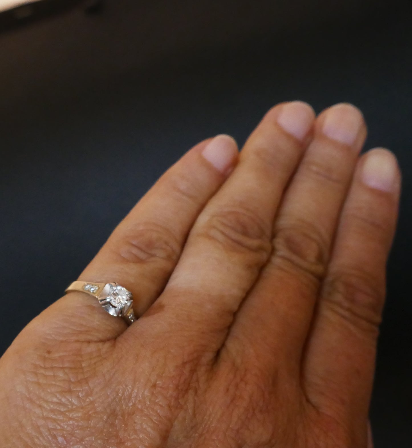 Bague Solitaire Diamant, Art Déco