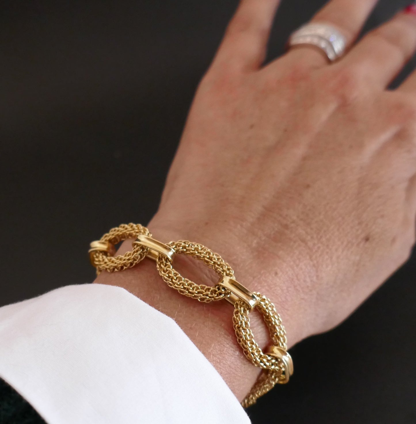 Bracelet En Or Jaune 18 Carats, Gay Frères.
