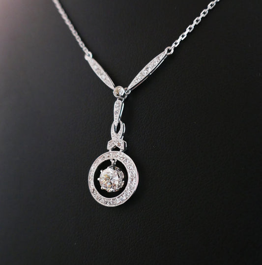 Collier Pendentif Art Déco Diamants