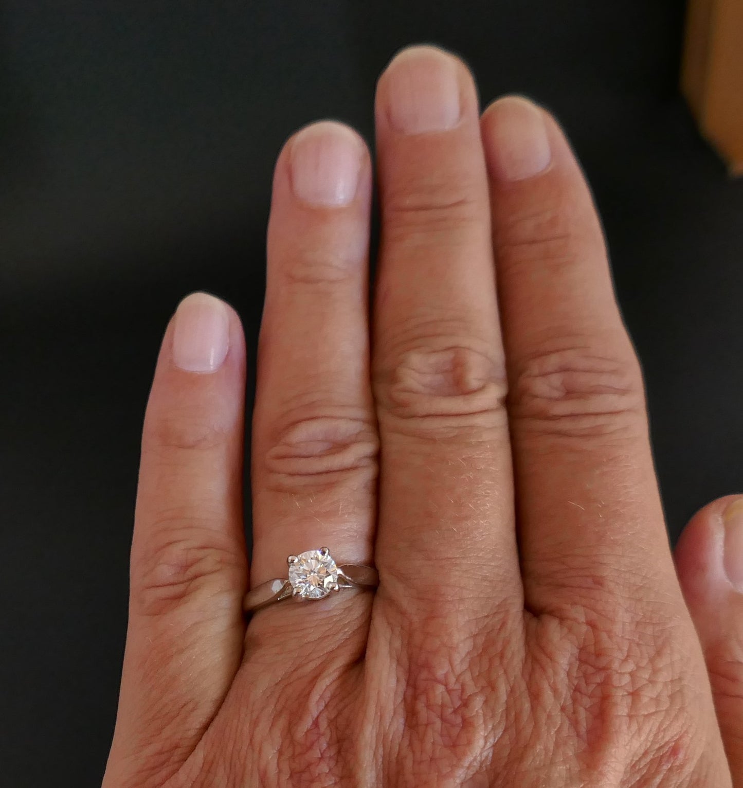 Bague Solitaire Sertie d'Un Diamant 1,01 Carat Qualité E VVS1