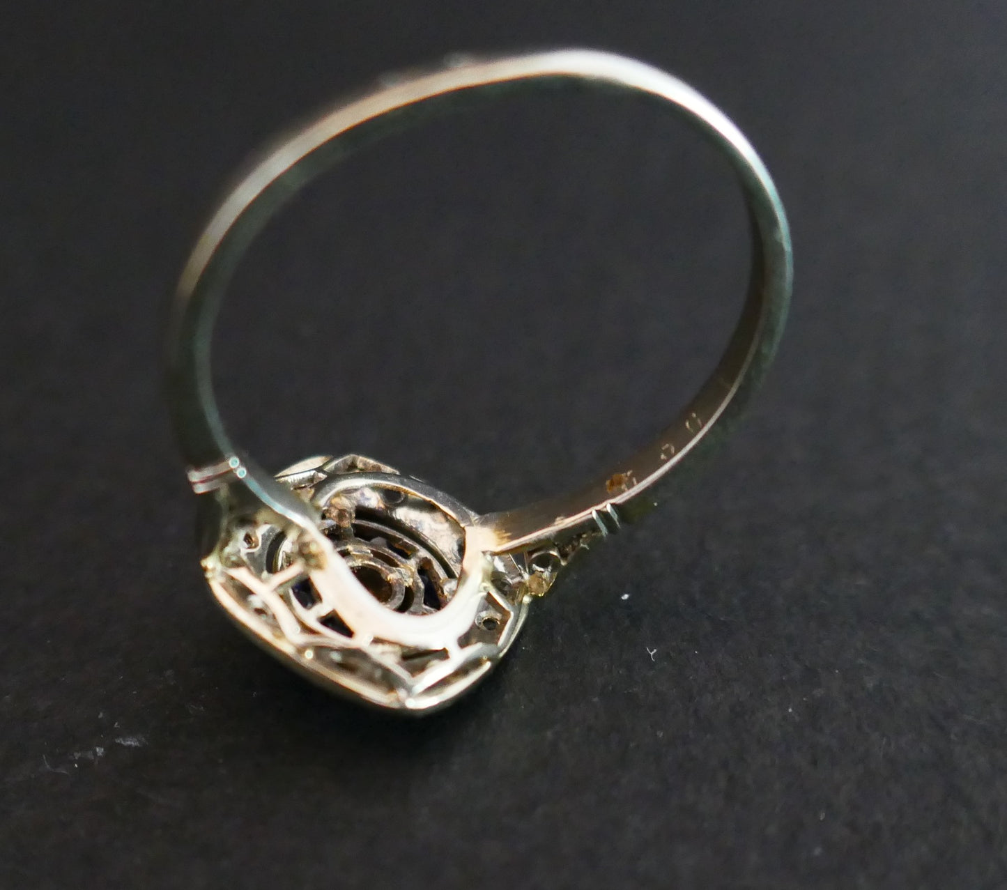 Bague Art Déco Diamants Et Saphirs Calibrés