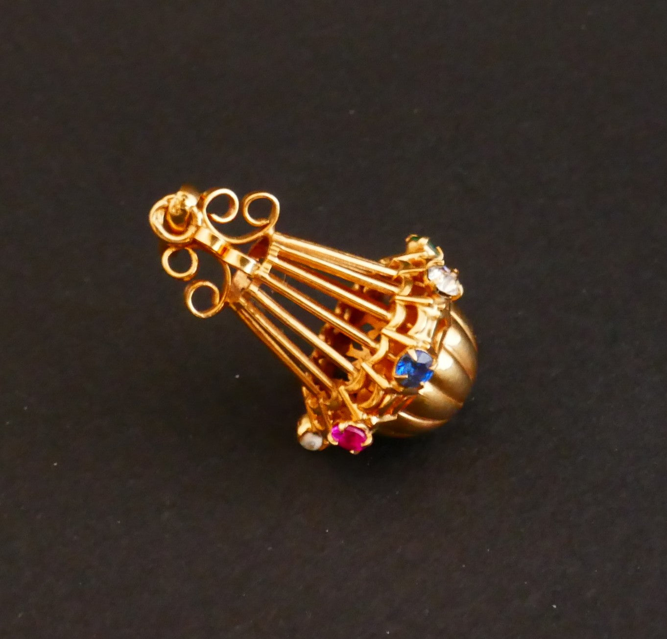 Breloque Pendentif Or 18 Carats Et Pierres Fines