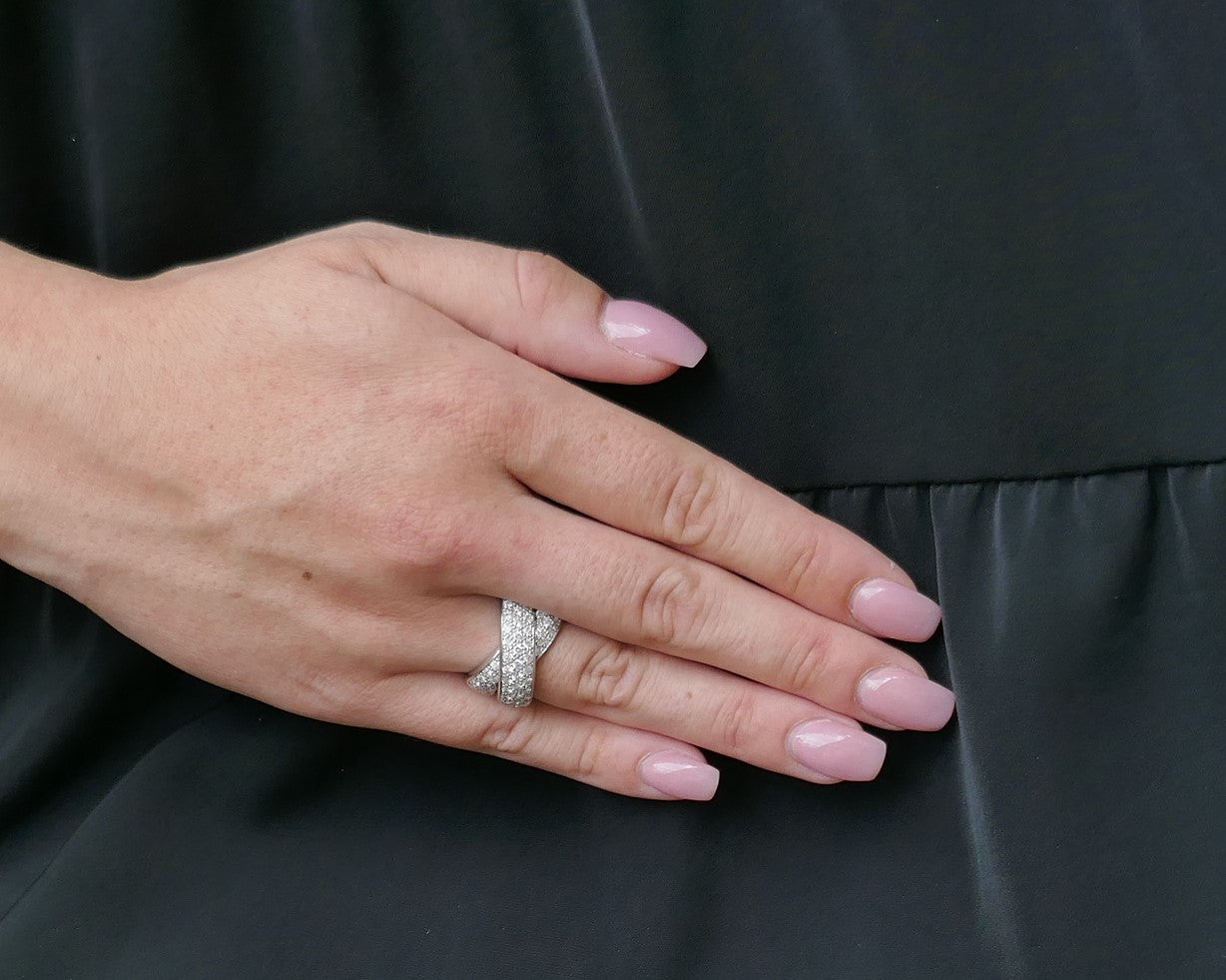 Bague Diamants 1,77 carat, Or 18 Carats.