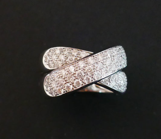 Bague Diamants 1,77 carat, Or 18 Carats.