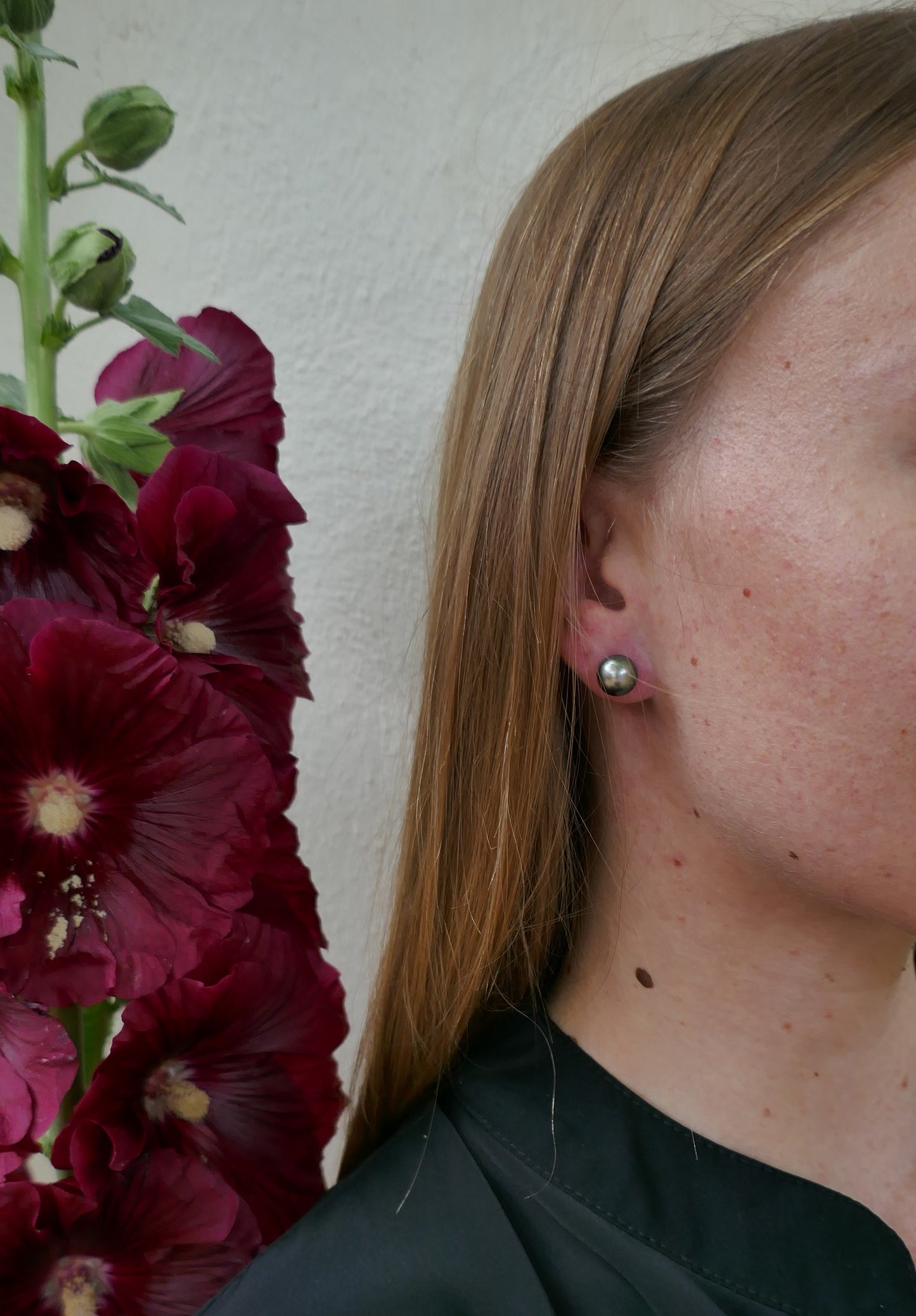 Paire De Boucles d'Oreilles Perles De Tahiti, 9,50 mm