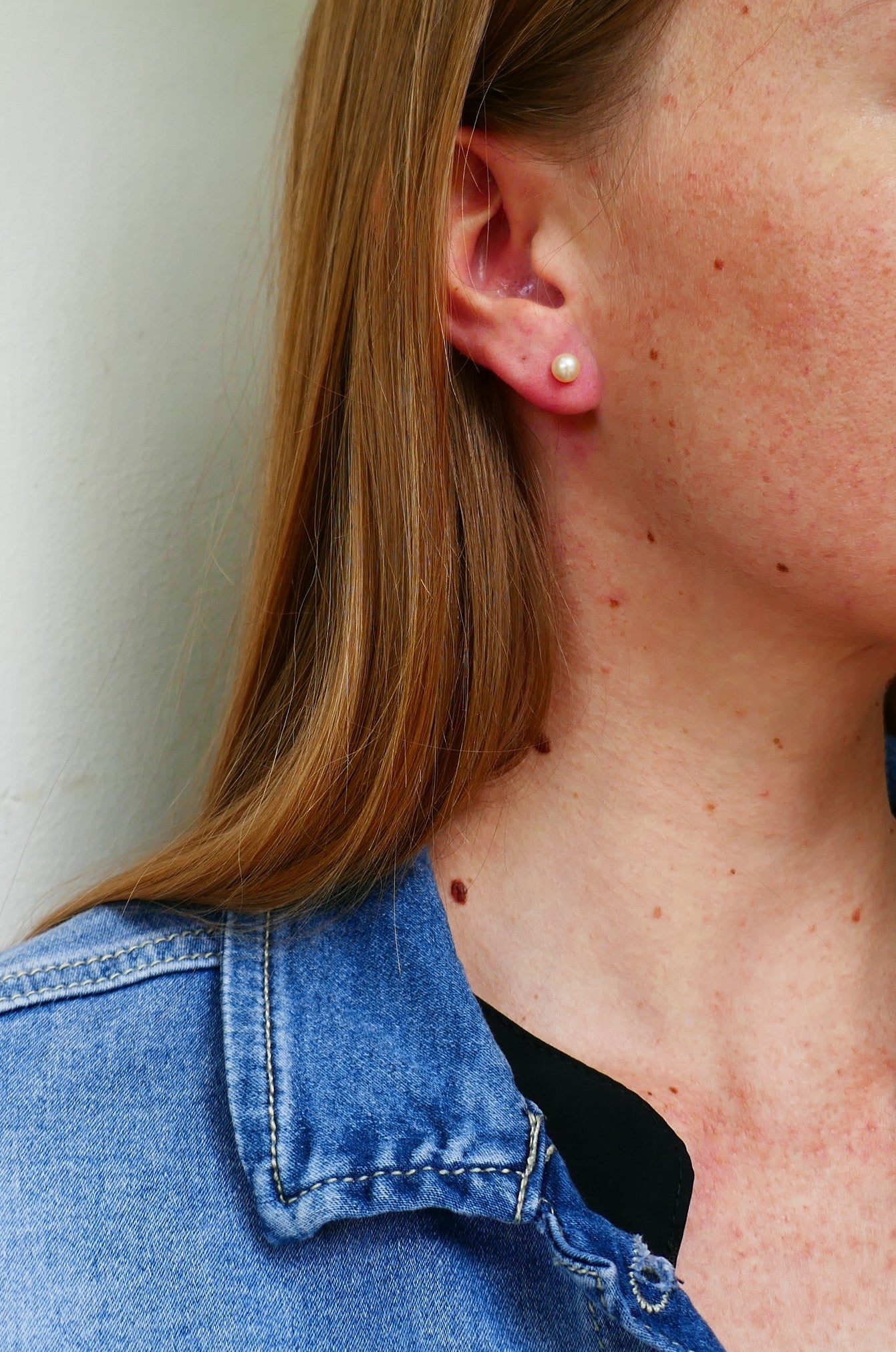 Paire De Boucles d'Oreilles Perles De Culture, 5,50 mm.