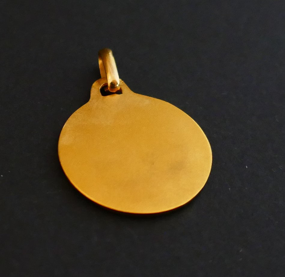 Augis Mazzoni Médaille Vierge Signée