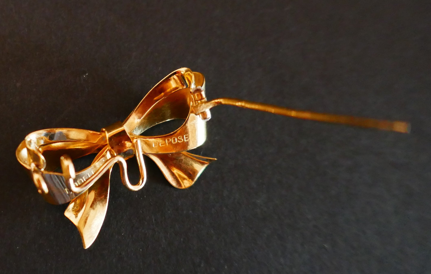 Rare Broche Porte Montre En Or 18 Carats