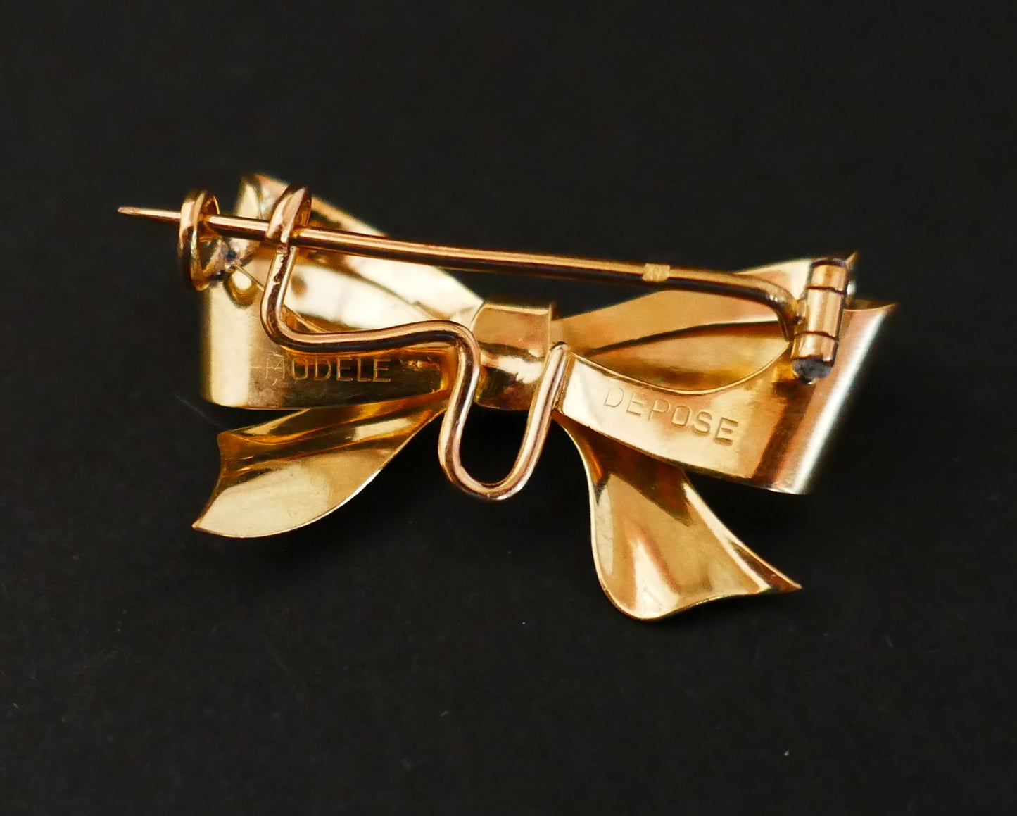 Rare Broche Porte Montre En Or 18 Carats