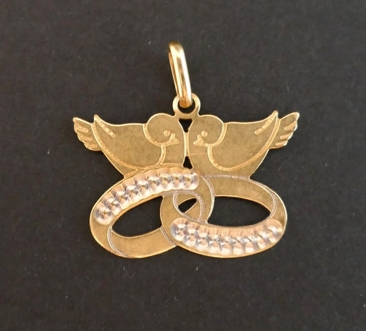 Pendentif Oiseaux, Or 18 Carats
