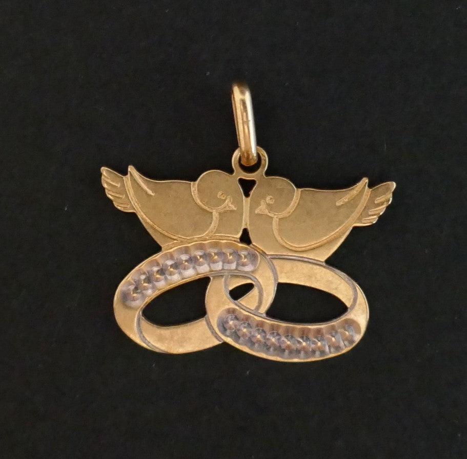 Pendentif Oiseaux, Or 18 Carats