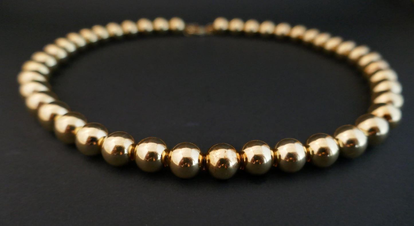 Important Collier Choker Boules Marseillais 40,17 grammes, Or Jaune 18k
