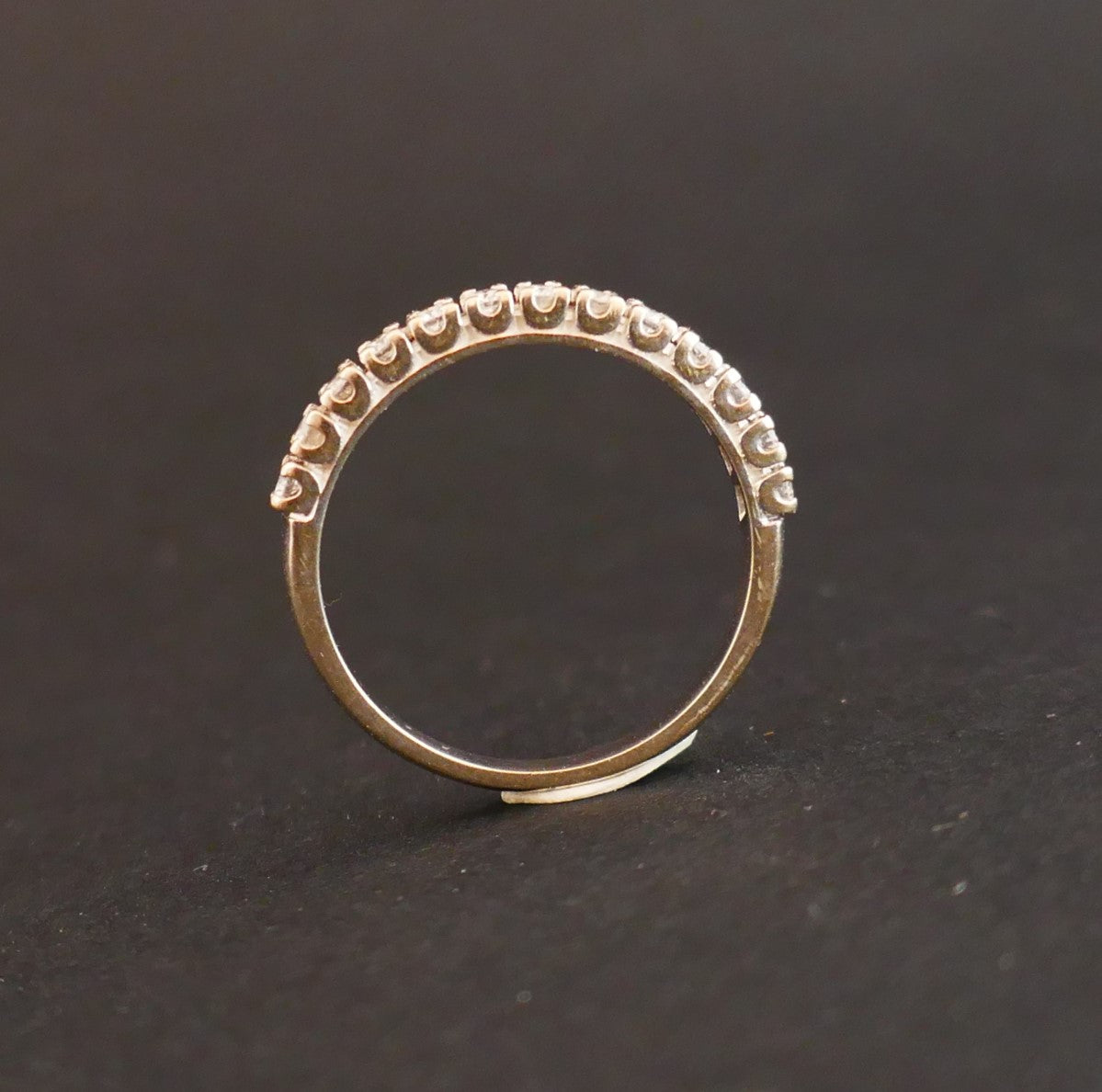Demi Alliance Diamants, Or Blanc 18 Carats