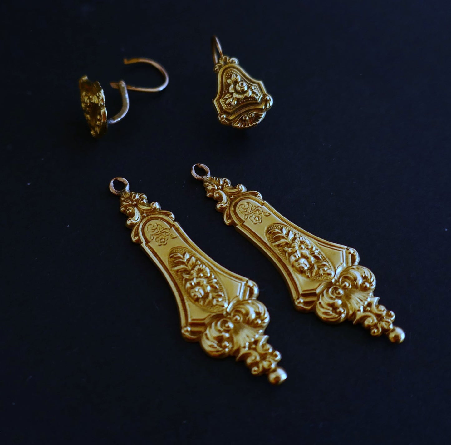 Pendants d'Oreilles Napoléon III (Début XIX)