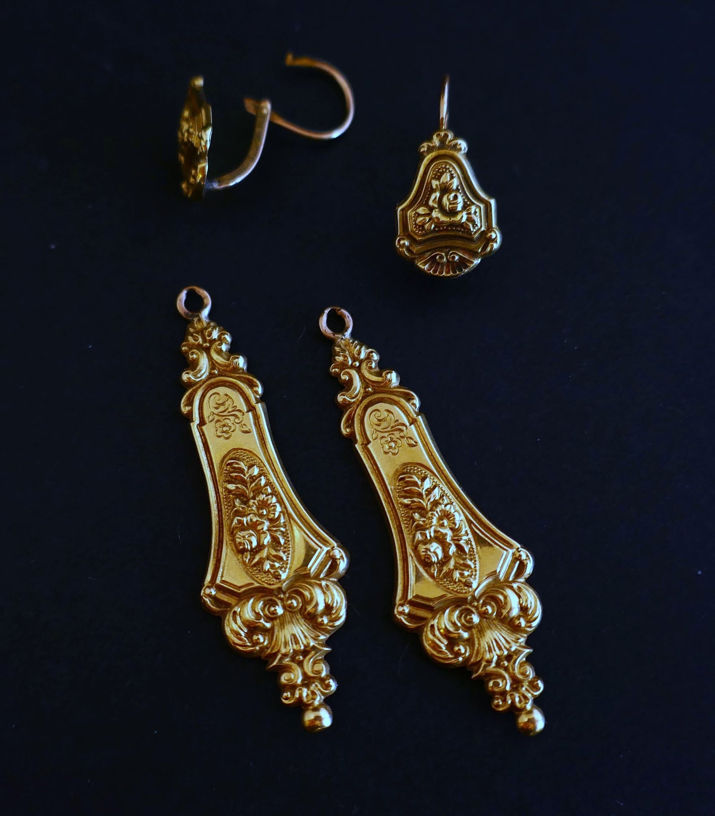 Pendants d'Oreilles Napoléon III (Début XIX)