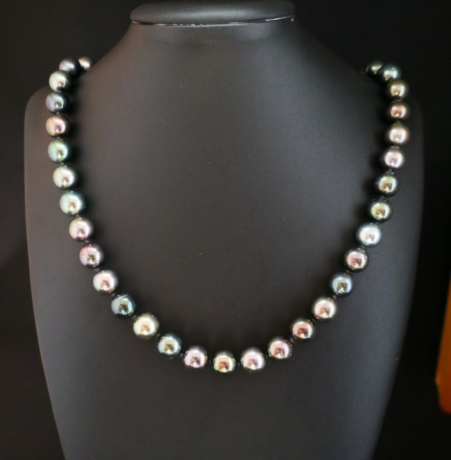 Collier Choker De Perles De Tahiti, Fermoir Diamants