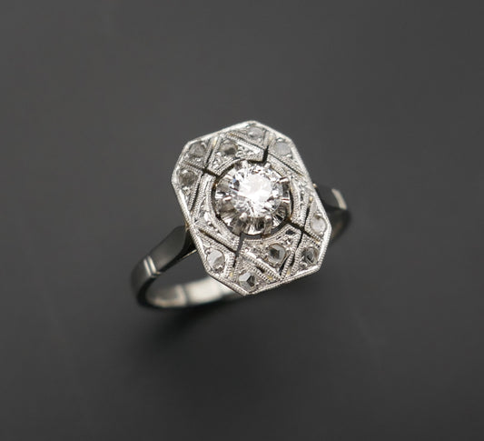 Bague d'époque Art Déco Diamants.