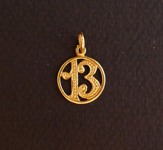 Médaille Porte Bonheur, Or Jaune 18 Carats
