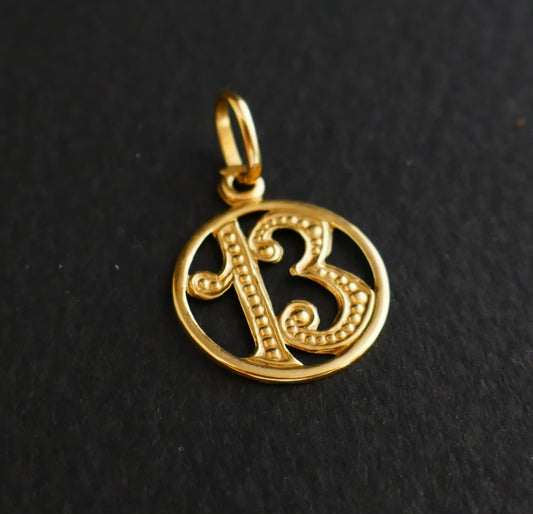 Médaille Porte Bonheur, Or Jaune 18 Carats