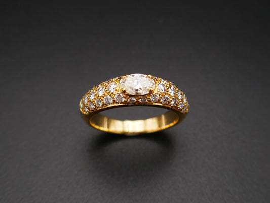 Boucheron Bague Axelle Diamants, Or Jaune 18 Carats.