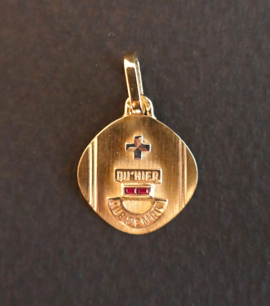 Augis Médaille d'Amour Rubis, Or 18 Carats