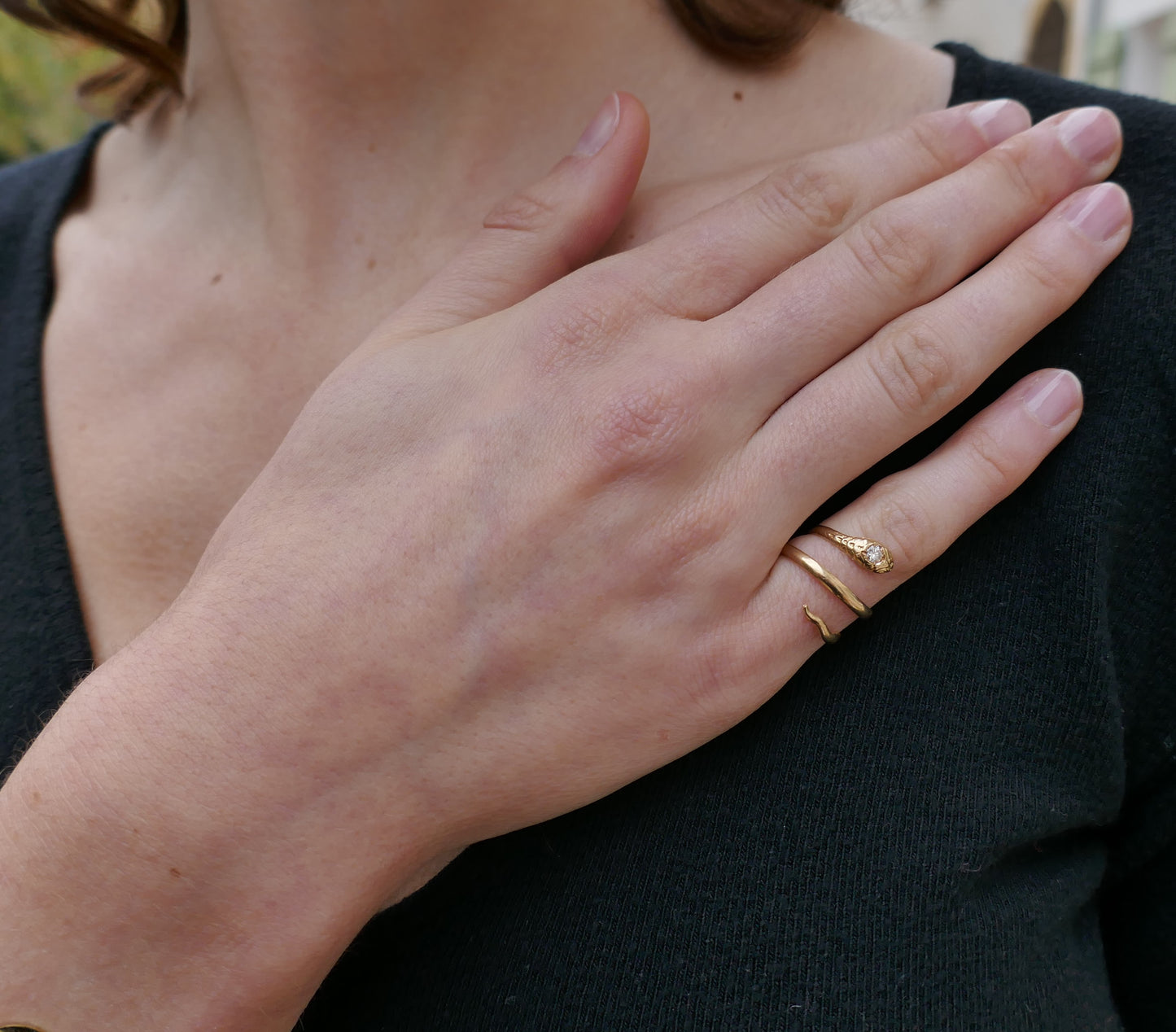 Bague Serpent Et Diamant.
