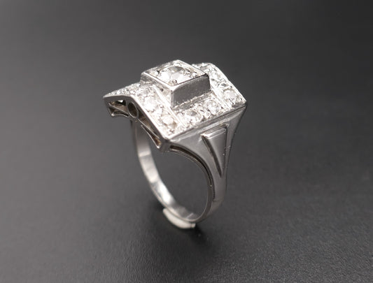 Bague Art Déco Diamants 1,35 carat.