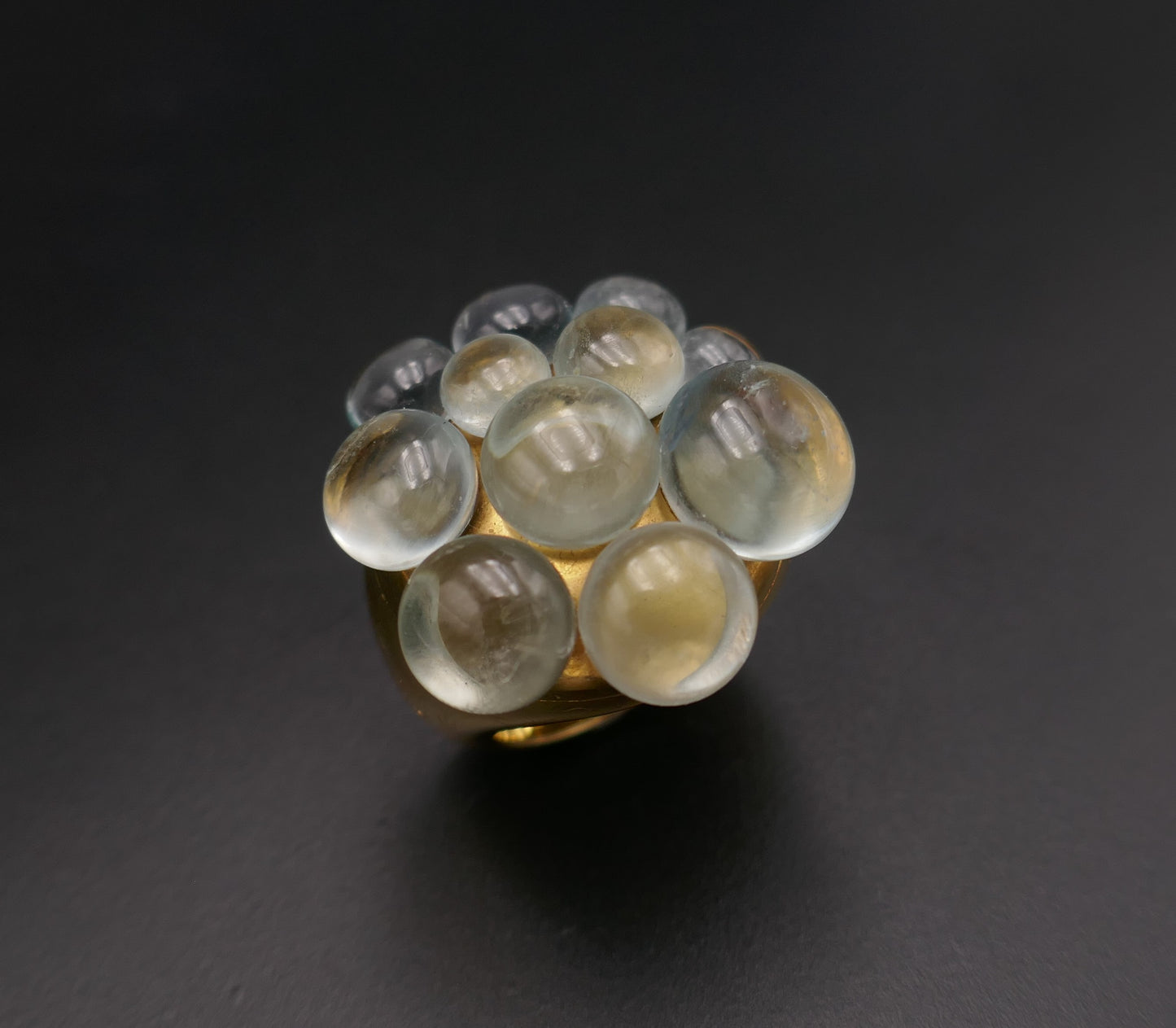 POMELLATO, Collection Mora, Bague Aigues Marines, Or Jaune 18 Carats.