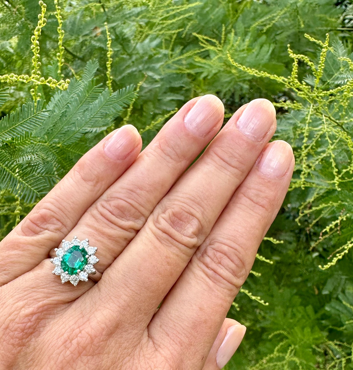 Bague émeraude et diamants