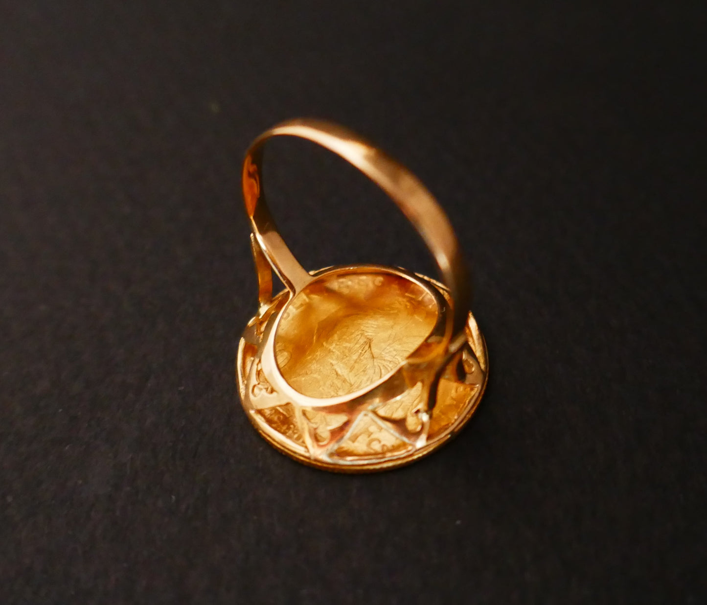 Bague chevalière vintage Pièce 10 francs Or 18 Carats