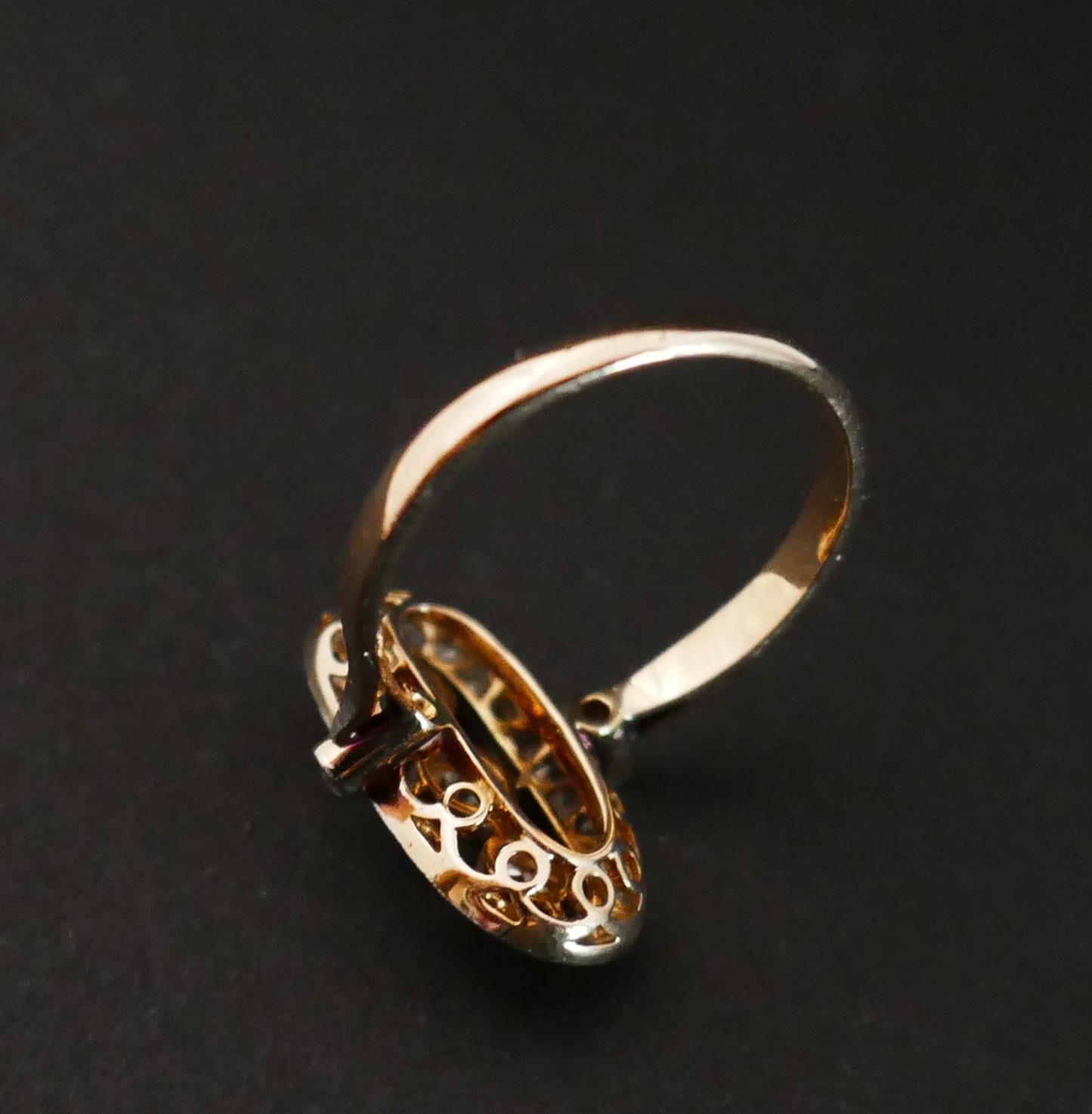 Bague Ancienne Diamants, Or 18 Carats