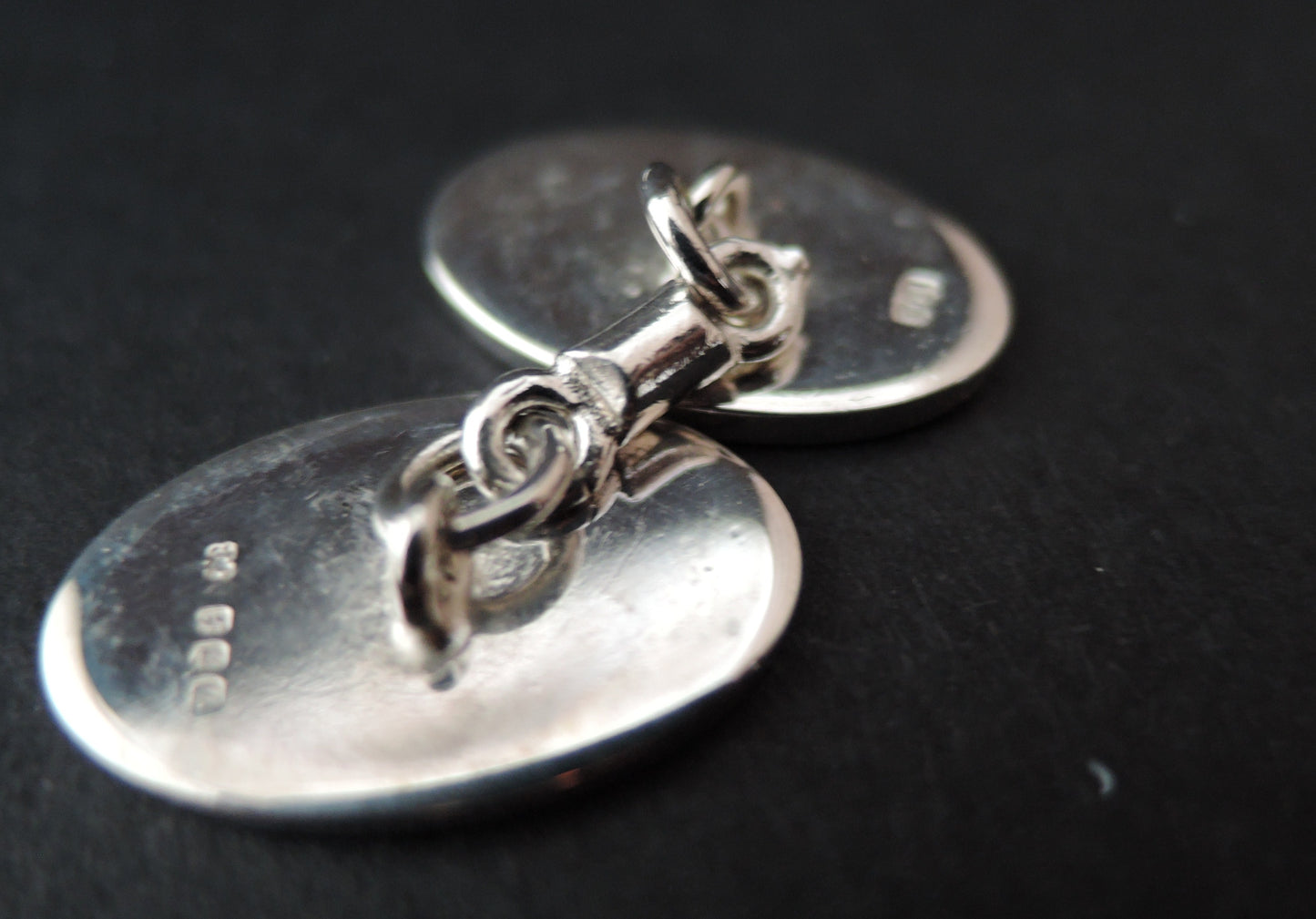 Paire De Boutons De Manchettes En Argent