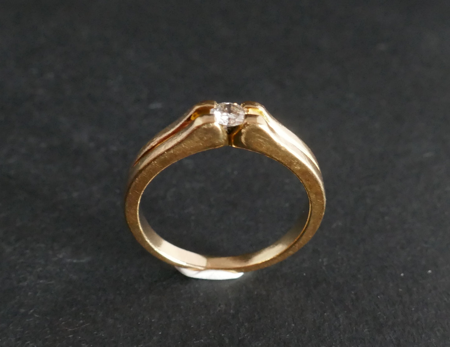 Solitaire Diamant, Or Jaune 18 Carats