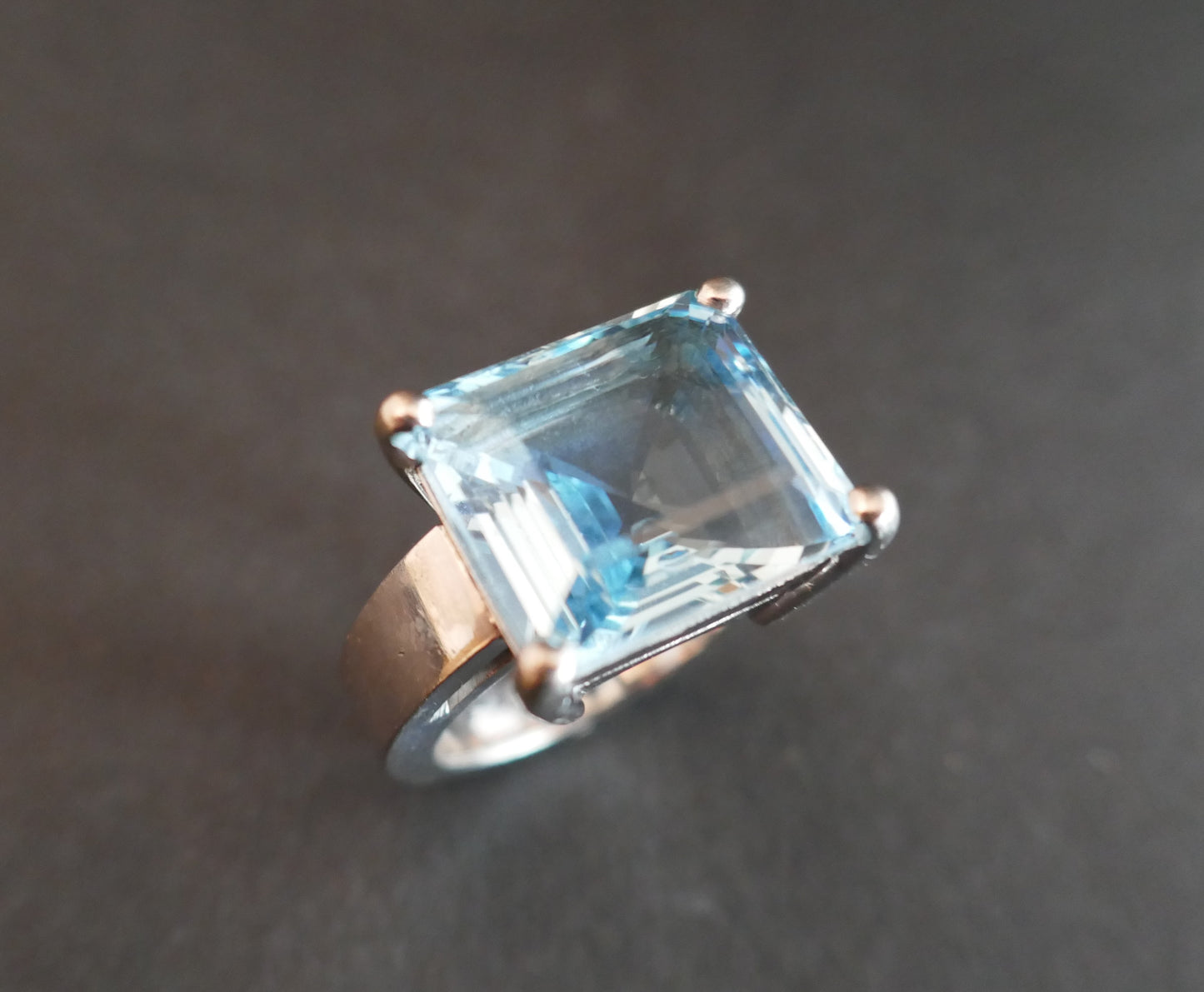 Bague Aigue-marine 10 Carats, Certificat De Gemmologie