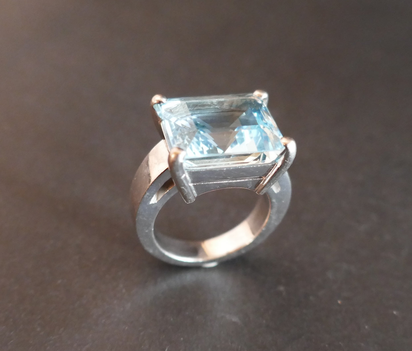 Bague Aigue-marine 10 Carats, Certificat De Gemmologie