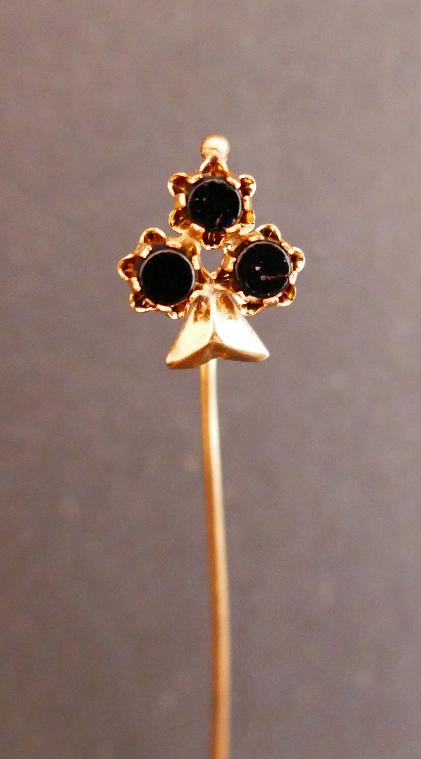 Epingle De Cravate Trèfle En Or 18 Carats