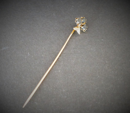Epingle De Cravate Trèfle En Or 18 Carats