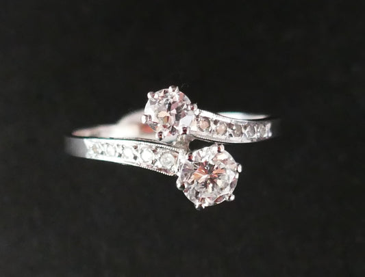 Bague Diamants 0.70 Carat, Or Blanc 18 Carats