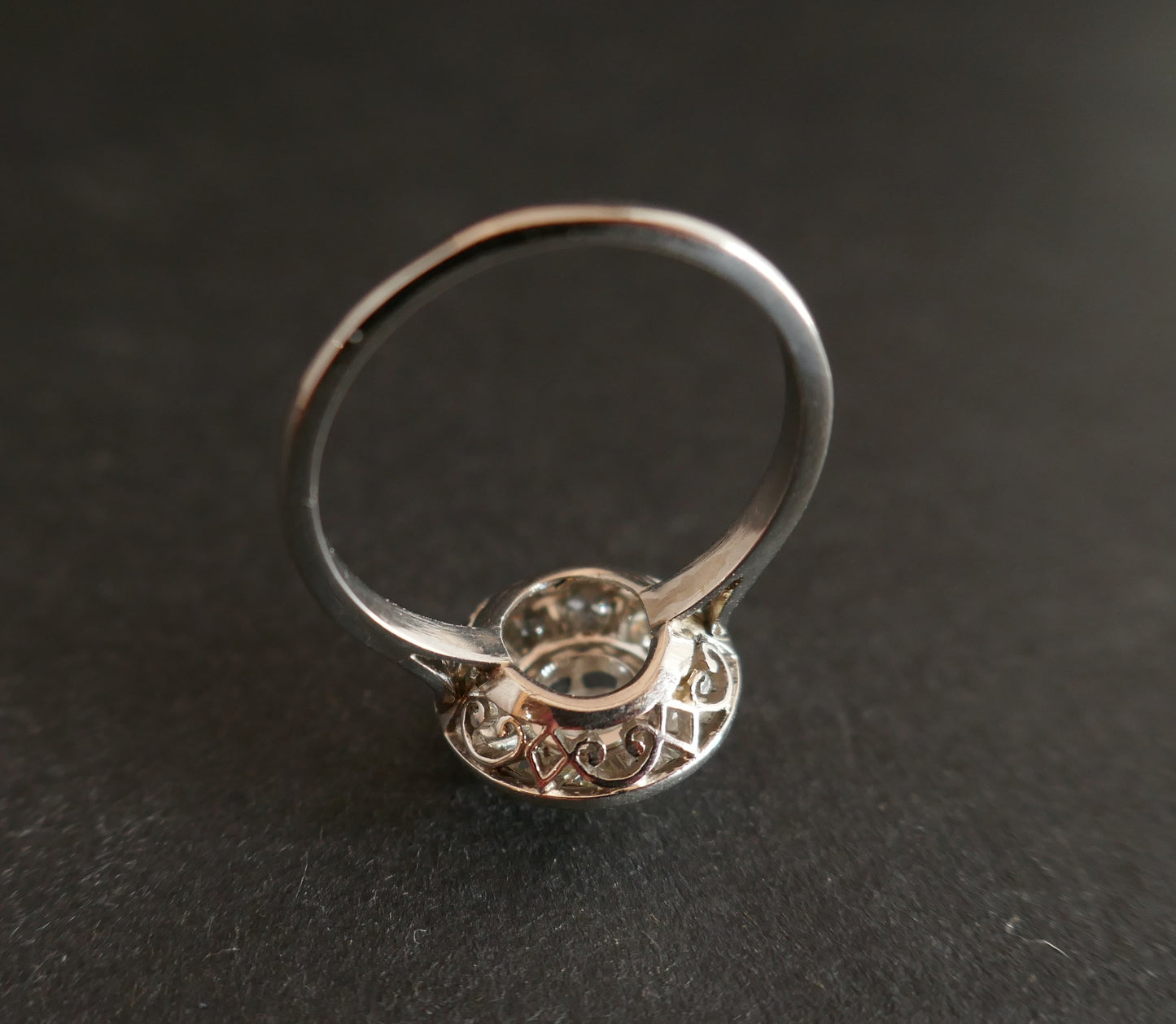 Bague Diamants, Platine. Art Déco
