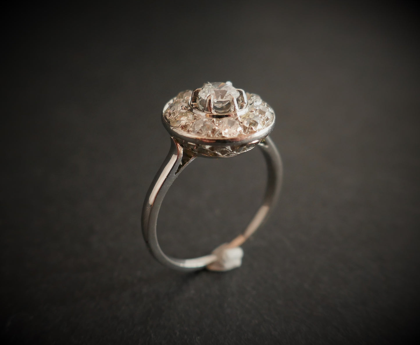 Bague Diamants, Platine. Art Déco