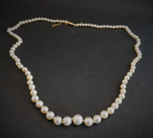 Collier De Perles De Culture, Fermoir Or 18 Carats