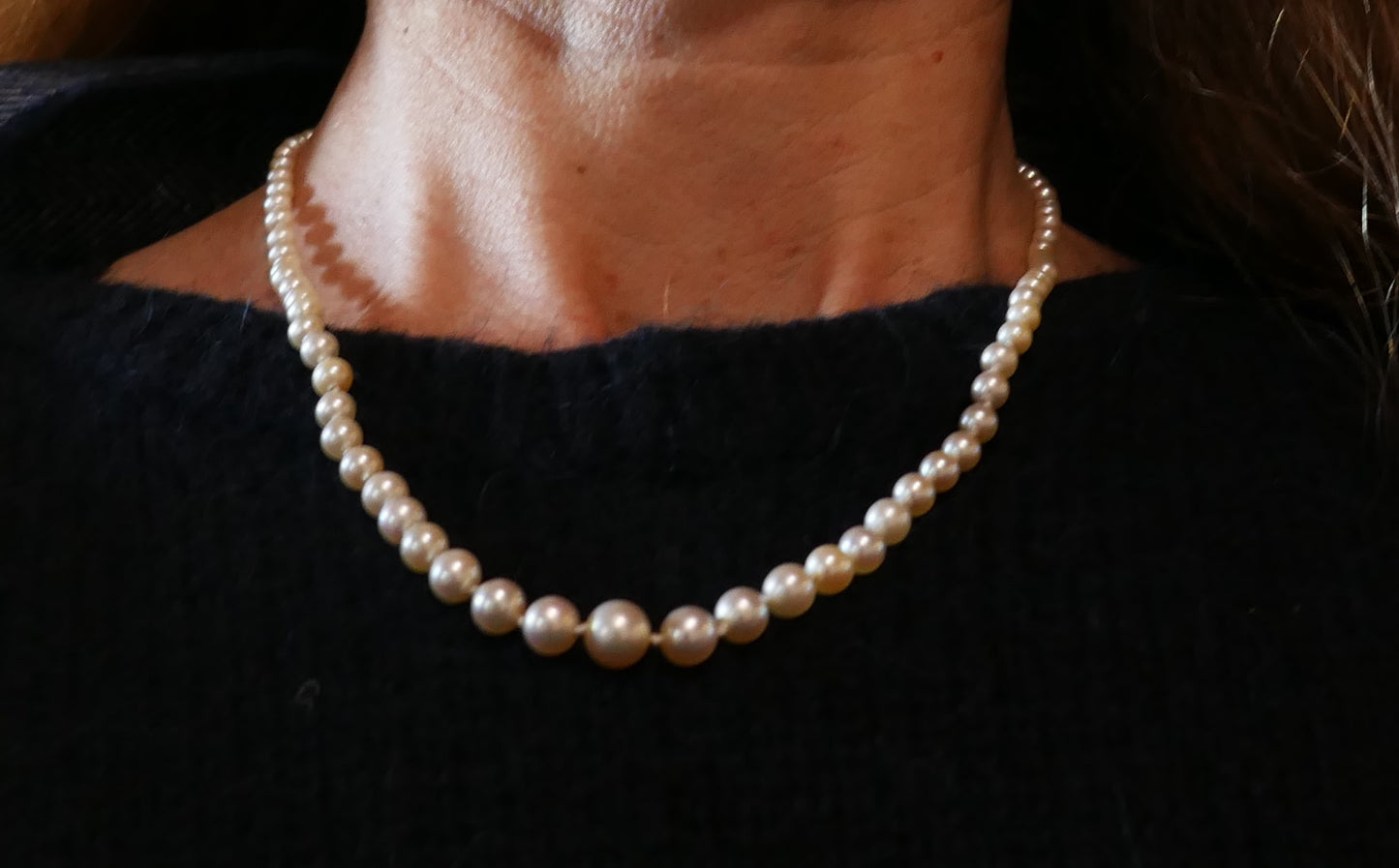 Collier De Perles De Culture, Fermoir Or 18 Carats