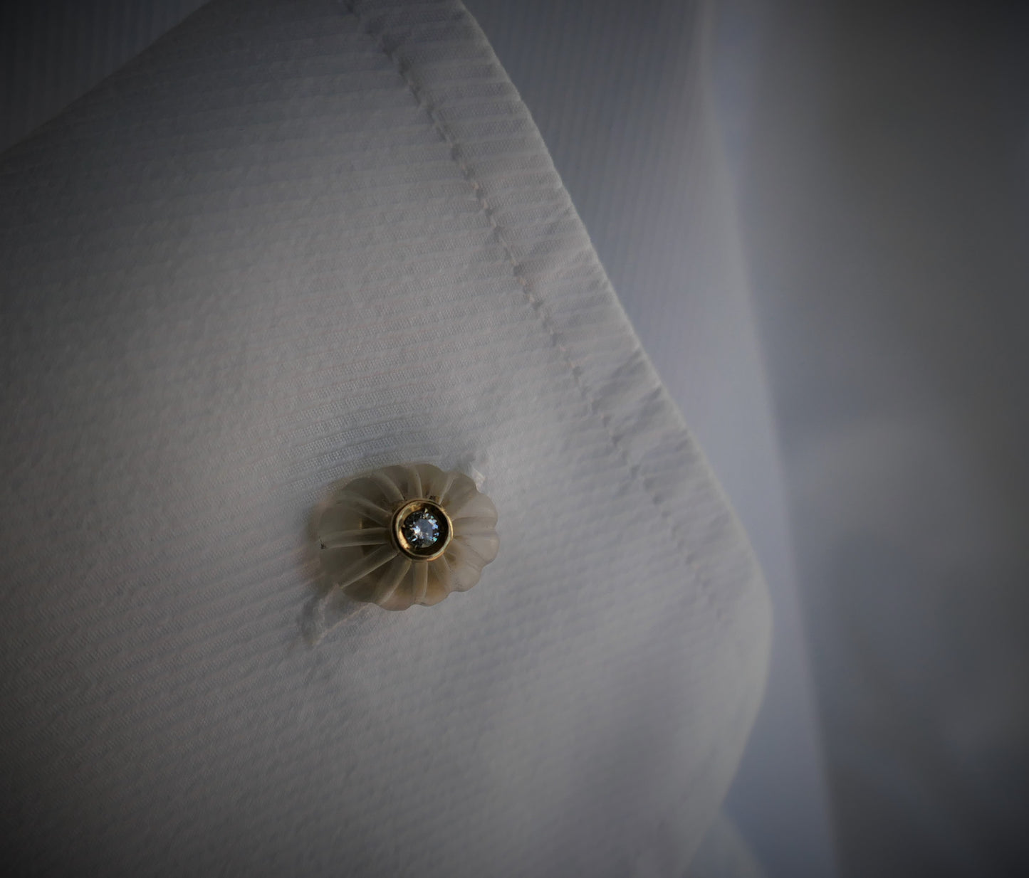 Boutons De Manchettes Cristal De Roche Et Diamants