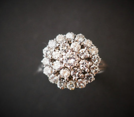 Bague 1,40 Carat Diamants, Or Blanc 18 Carats