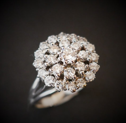 Bague 1,40 Carat Diamants, Or Blanc 18 Carats