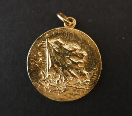 Médaille Représentant Une Femme Casquée