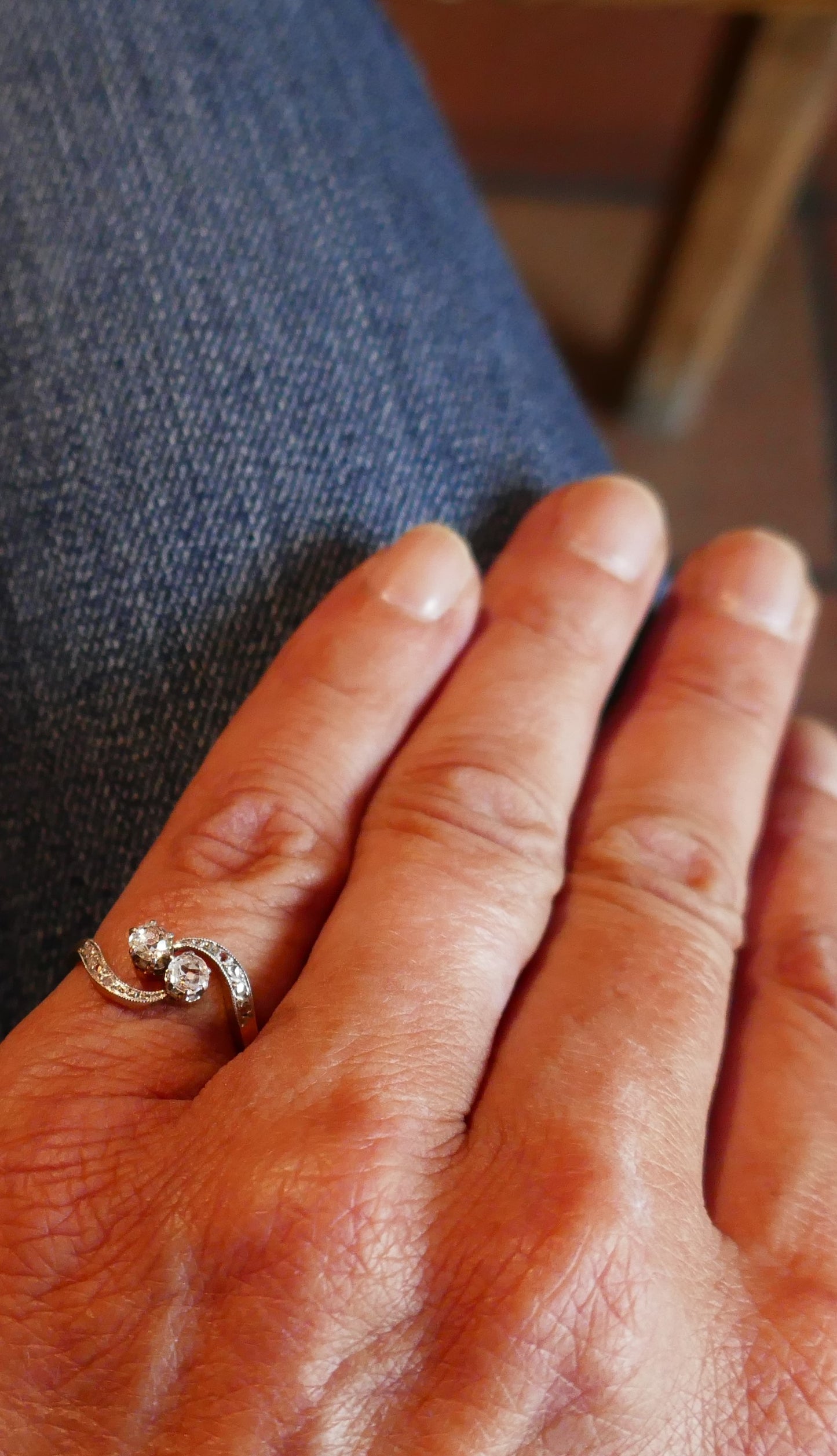 Bague ancienne Toi E Moi Diamants.