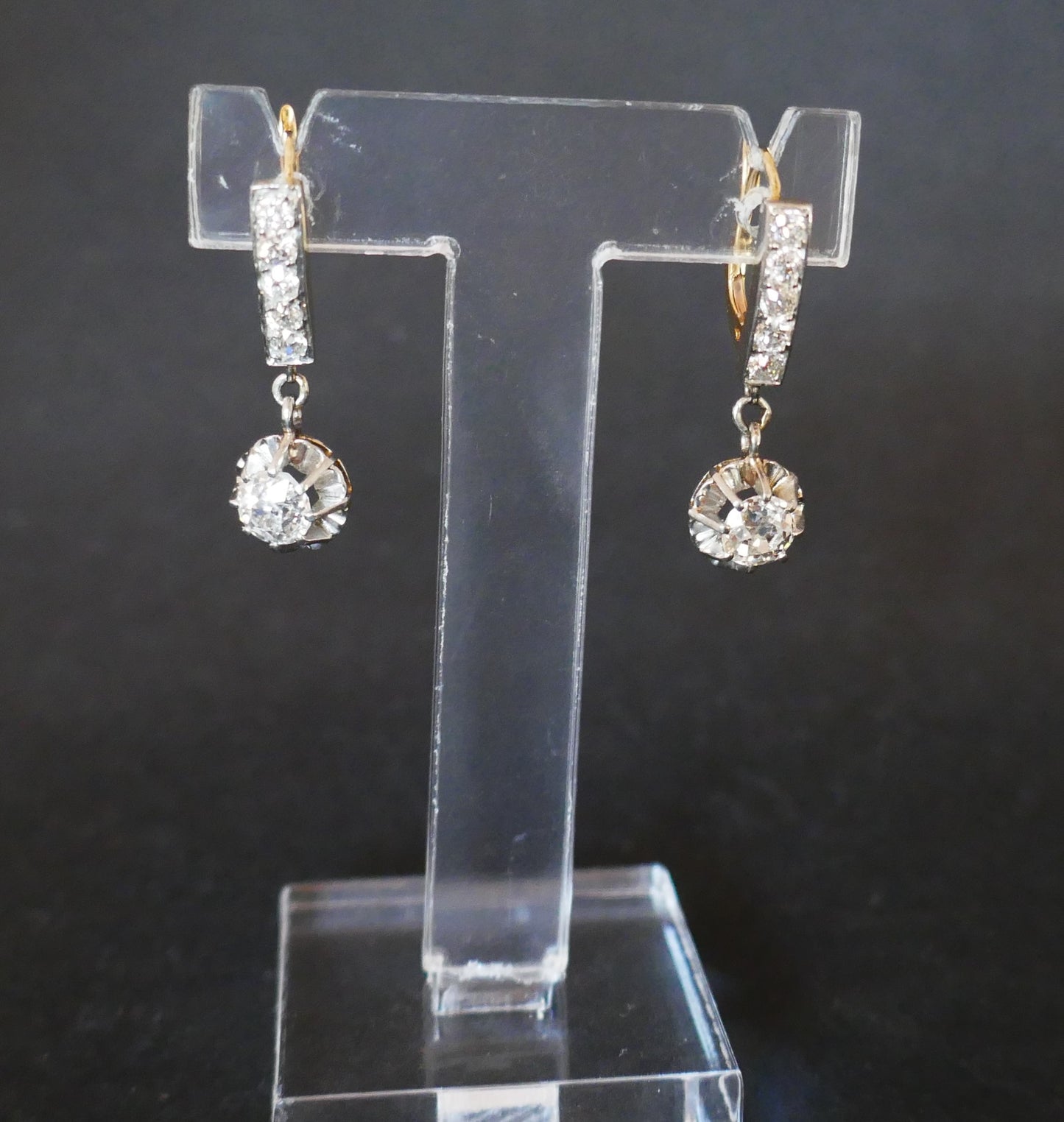 Boucles d'Oreilles Dormeuses Diamants 1,15 carats